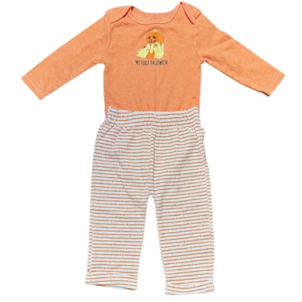 Disney Winnie the Pooh My First Halloween bodysuit matching pants set size 6-9M